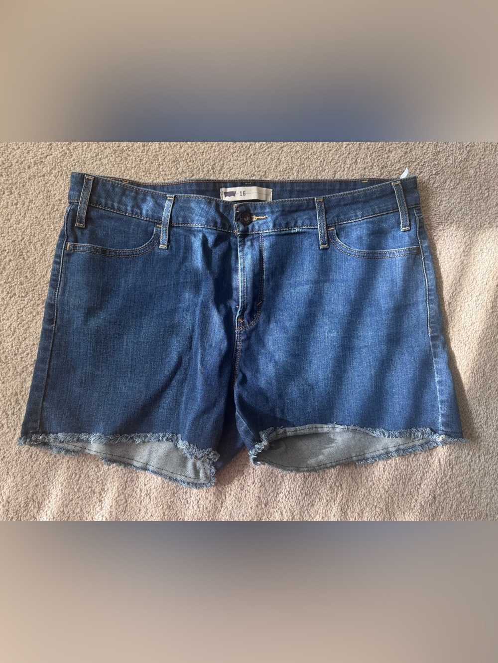 Levi's Blue Denim cut off shorts
